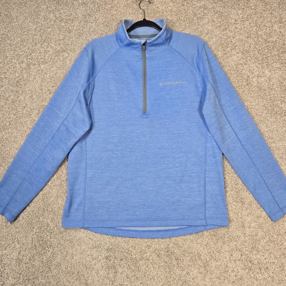 Vineyard Vines Performance 1/4 Zip Mens Medium Blue pullover